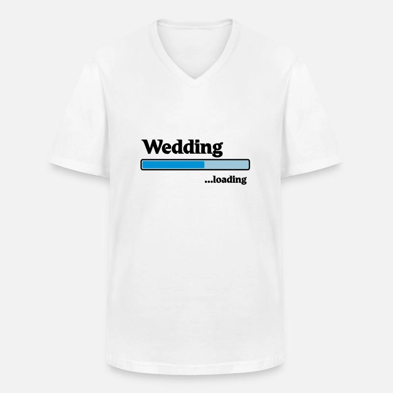 Wedding loading - Männer-T-Shirt mit V-Ausschnitt - Weiß