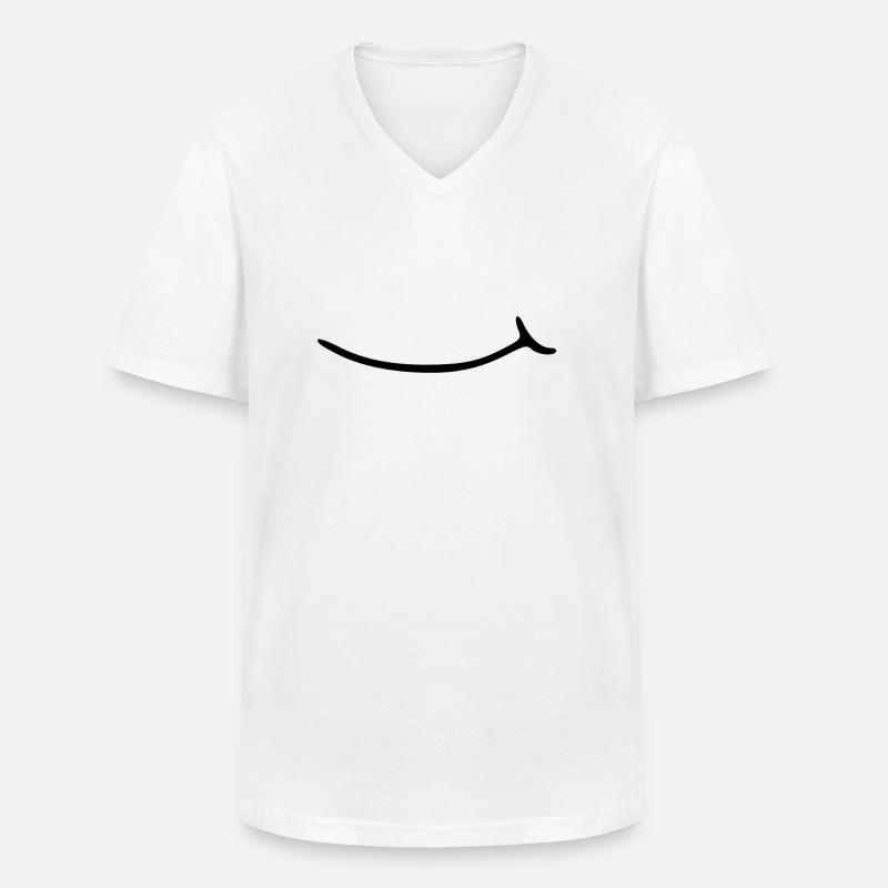 Bocca che ride. ridere - Maglietta da uomo classica con scollo a V - bianco
