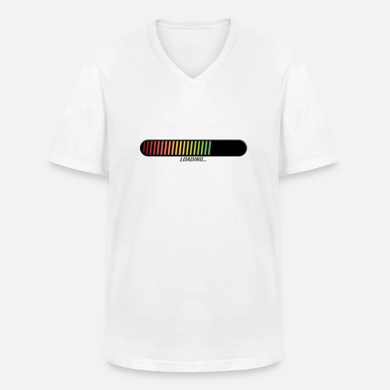 loading loading Zeichnung Zeichnung lenteu - Männer-T-Shirt mit V-Ausschnitt - Weiß