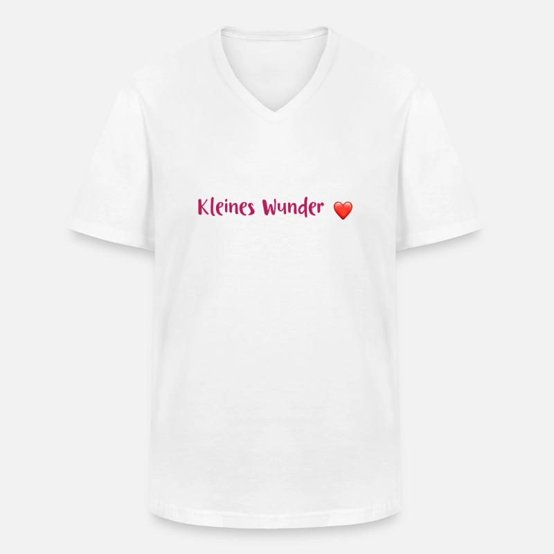 Babysprüche - kleines Wunder - Männer-T-Shirt mit V-Ausschnitt - Weiß