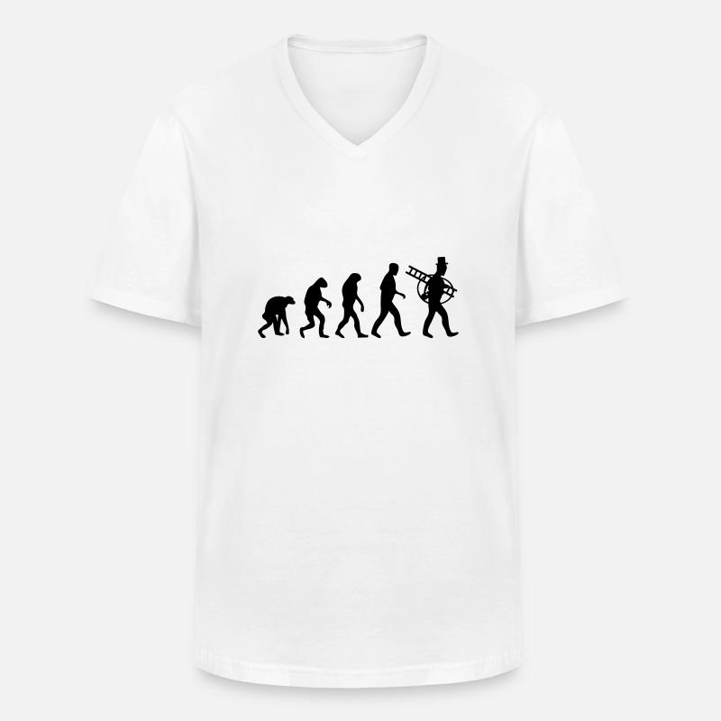 chimney sweeper evolution - Men's V-Neck T-Shirt - white