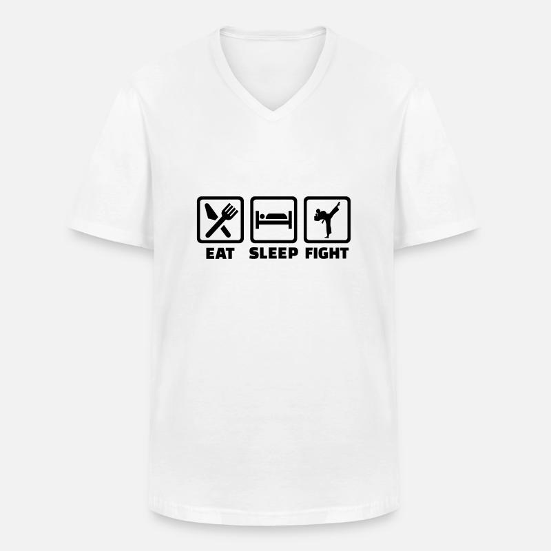 Karate - Männer-T-Shirt mit V-Ausschnitt - Weiß