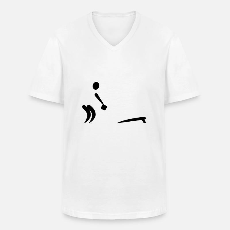 Cornhole - Männer-T-Shirt mit V-Ausschnitt - Weiß