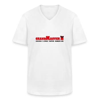 Grandmaster B - Männer-T-Shirt mit V-Ausschnitt - Weiß - Vorne - AI Model Male 185 light (185cm)