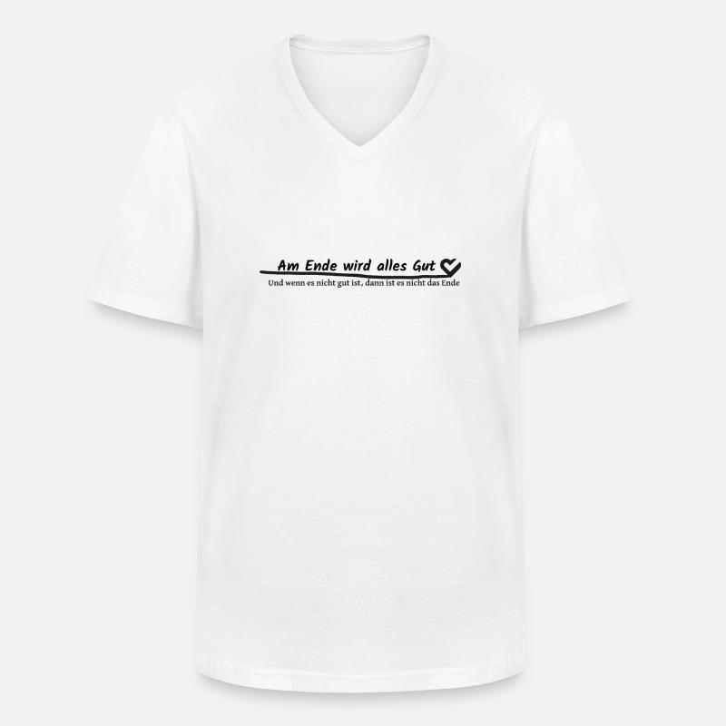 BT. - Am Ende - Männer-T-Shirt mit V-Ausschnitt - Weiß
