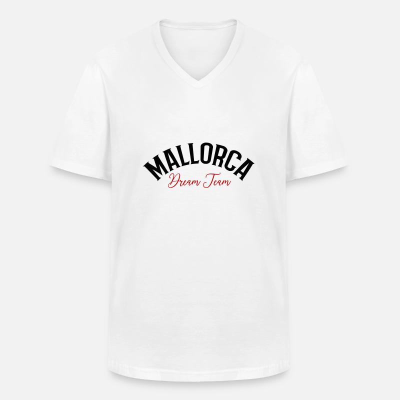 Mallorca Dream Team - Männer-T-Shirt mit V-Ausschnitt - Weiß