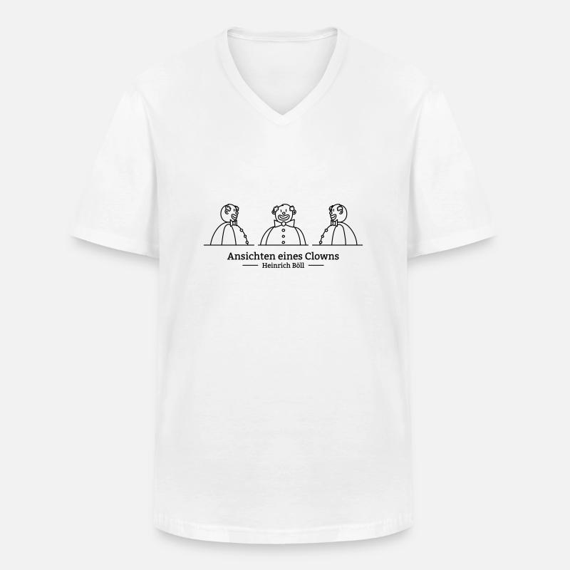 Ansichten eines Clowns (einfarbig) - Männer-T-Shirt mit V-Ausschnitt - Weiß