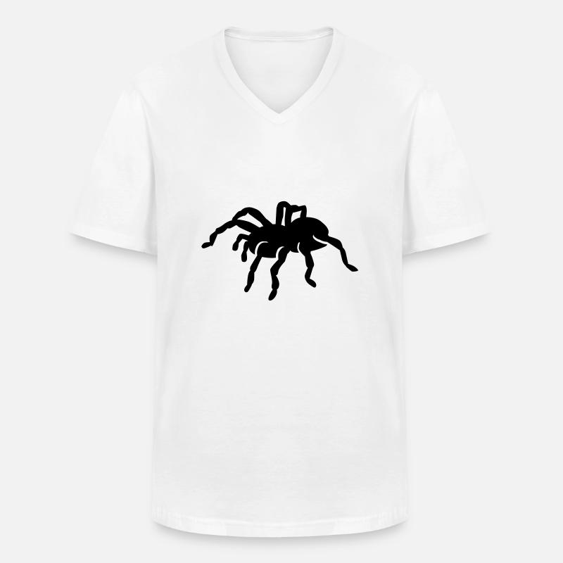Spinne - Männer-T-Shirt mit V-Ausschnitt - Weiß