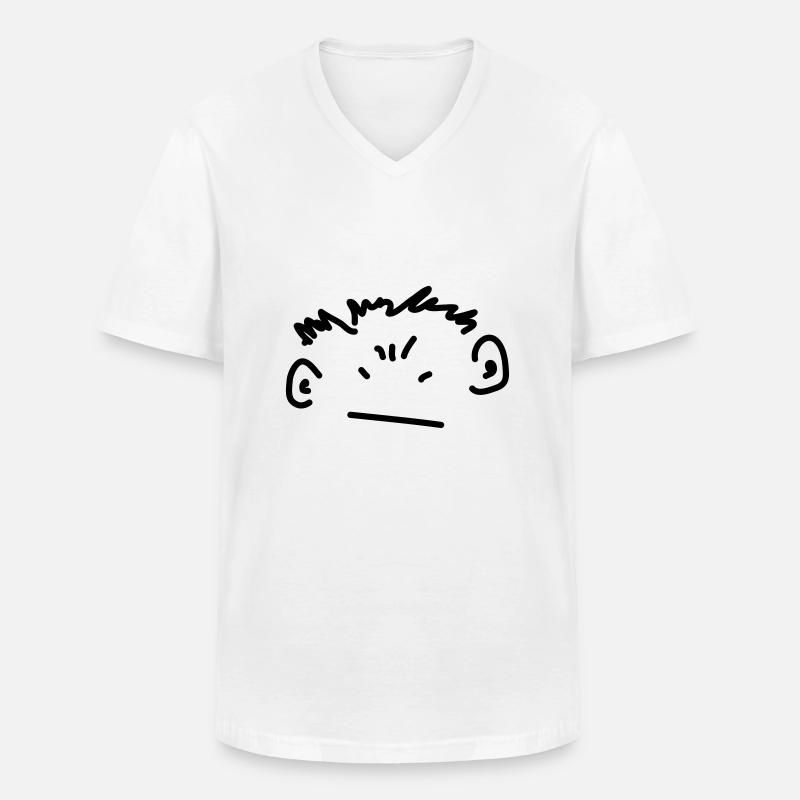 wütender Junge - Männer-T-Shirt mit V-Ausschnitt - Weiß