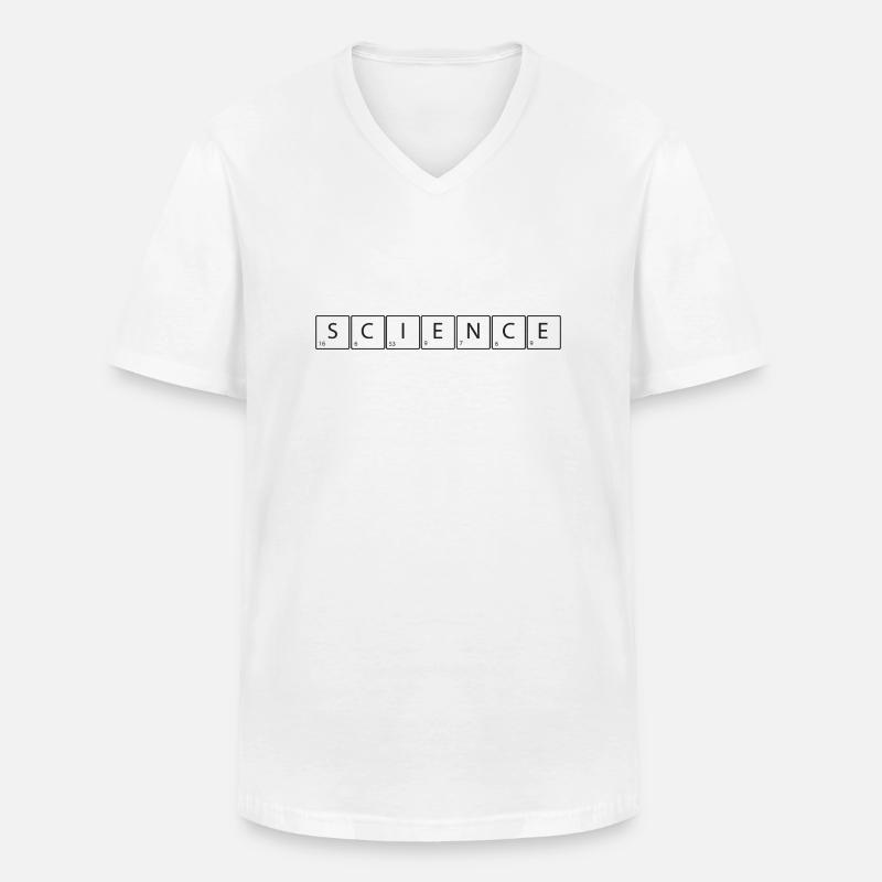 Wissenschaft als Elemente der - Männer-T-Shirt mit V-Ausschnitt - Weiß
