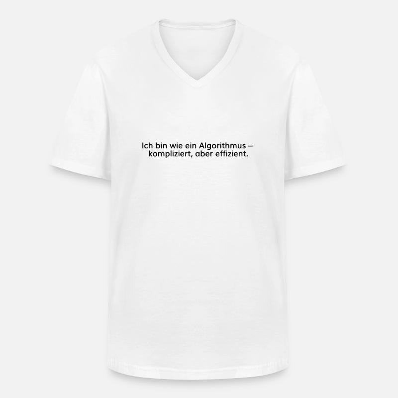 Mimikama Algorithmus - Männer-T-Shirt mit V-Ausschnitt - Weiß