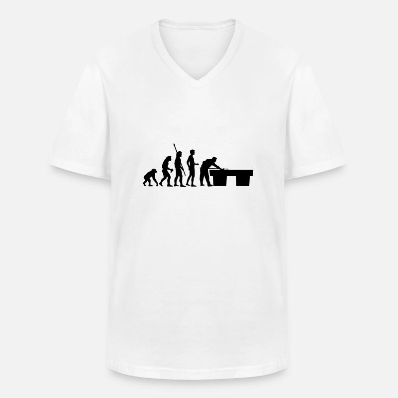 evolution_billard - Men's V-Neck T-Shirt - white