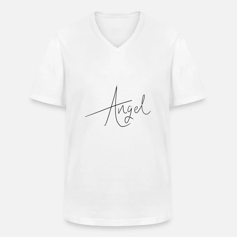 engel - Männer-T-Shirt mit V-Ausschnitt - Weiß