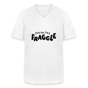 Fraggle - T-shirt col V Homme - blanc - Devant - AI Model Male 185 light (185cm)