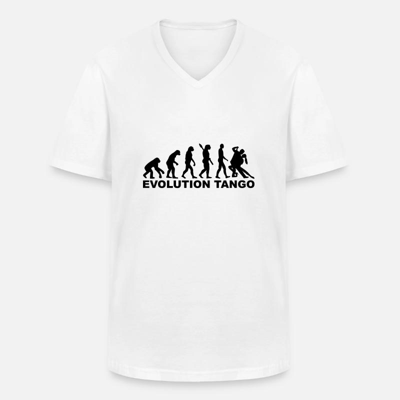 Evolution Tango - T-shirt col V Homme - blanc
