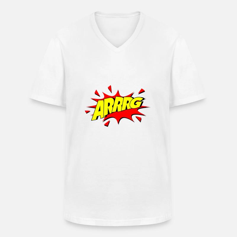 Arrg / wut / comic - Männer-T-Shirt mit V-Ausschnitt - Weiß