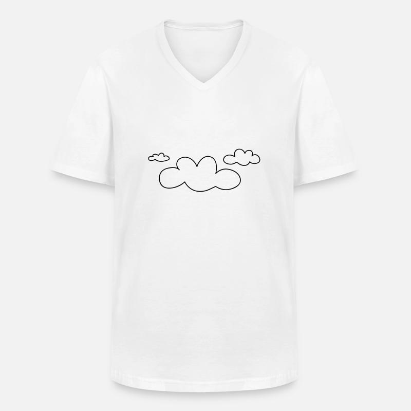 open_clouds - Männer-T-Shirt mit V-Ausschnitt - Weiß