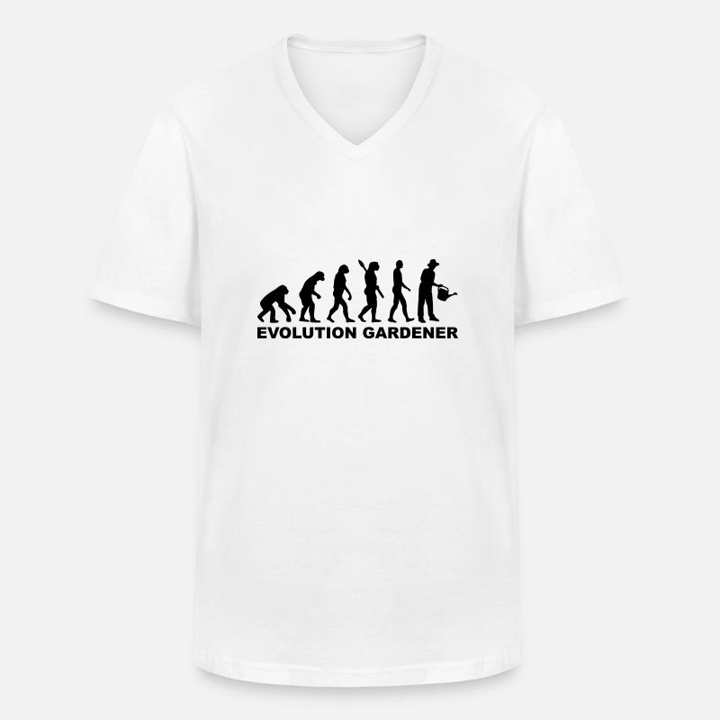 Gärtner - Männer-T-Shirt mit V-Ausschnitt - Weiß