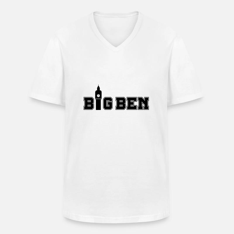 big_ben_01 - Men's V-Neck T-Shirt - white