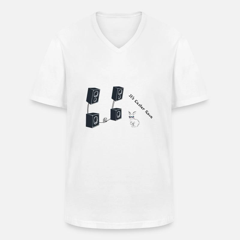 It s Easter Rave - Männer-T-Shirt mit V-Ausschnitt - Weiß