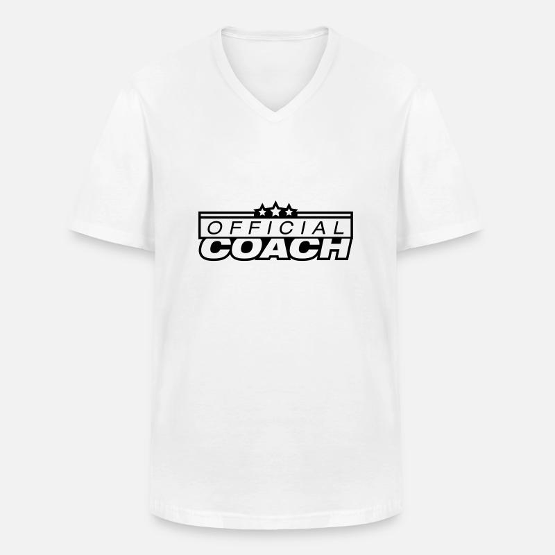 official_coach_dr1 - Männer-T-Shirt mit V-Ausschnitt - Weiß