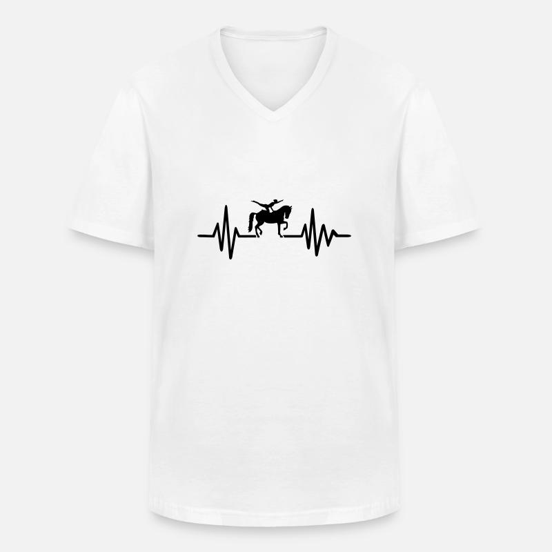 Voltigieren - Männer-T-Shirt mit V-Ausschnitt - Weiß