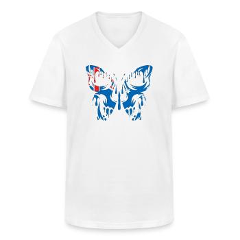 Drapeau des États officiels de l’Australie - T-shirt col V Homme - blanc - Devant - AI Model Male 185 light (185cm)