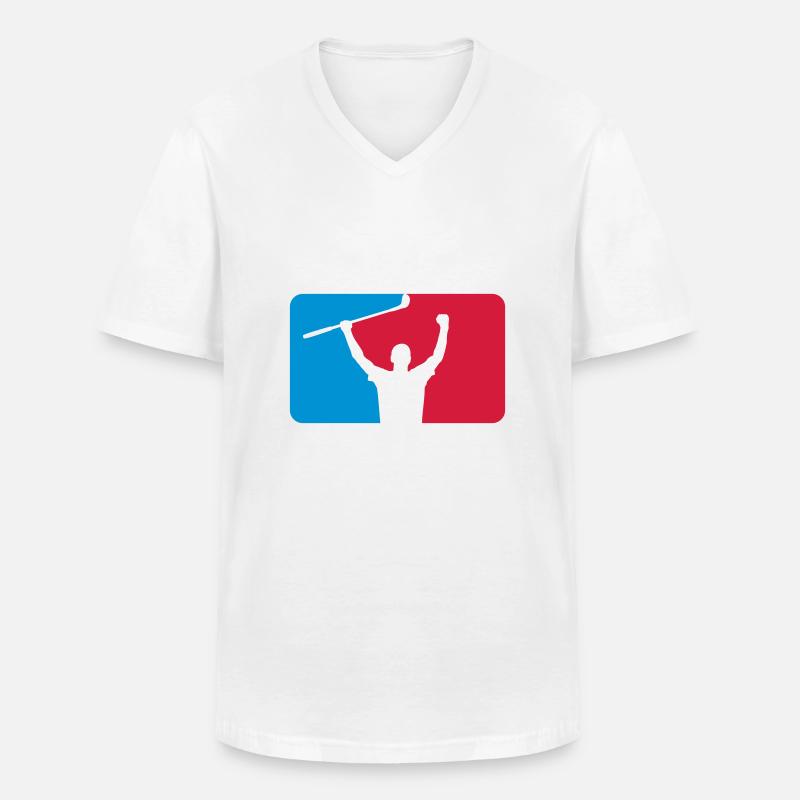 Golf - Männer-T-Shirt mit V-Ausschnitt - Weiß