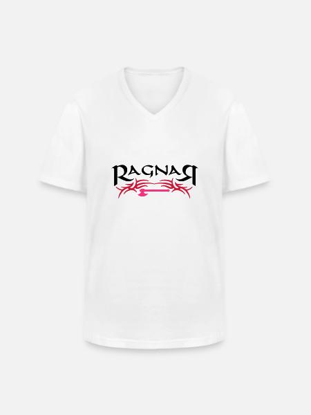 Ragnar_1 - Männer-T-Shirt mit V-Ausschnitt - Weiß