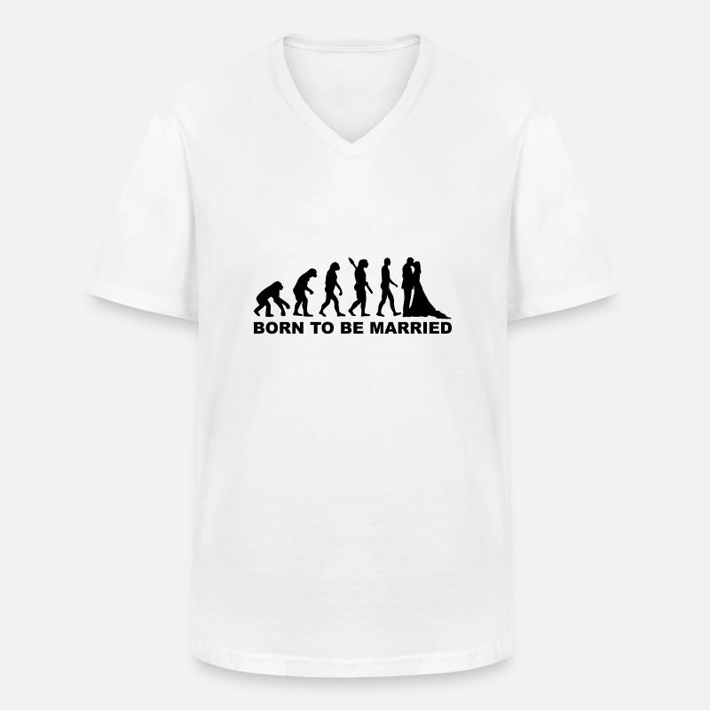 Evolution Wedding - Men's V-Neck T-Shirt - white