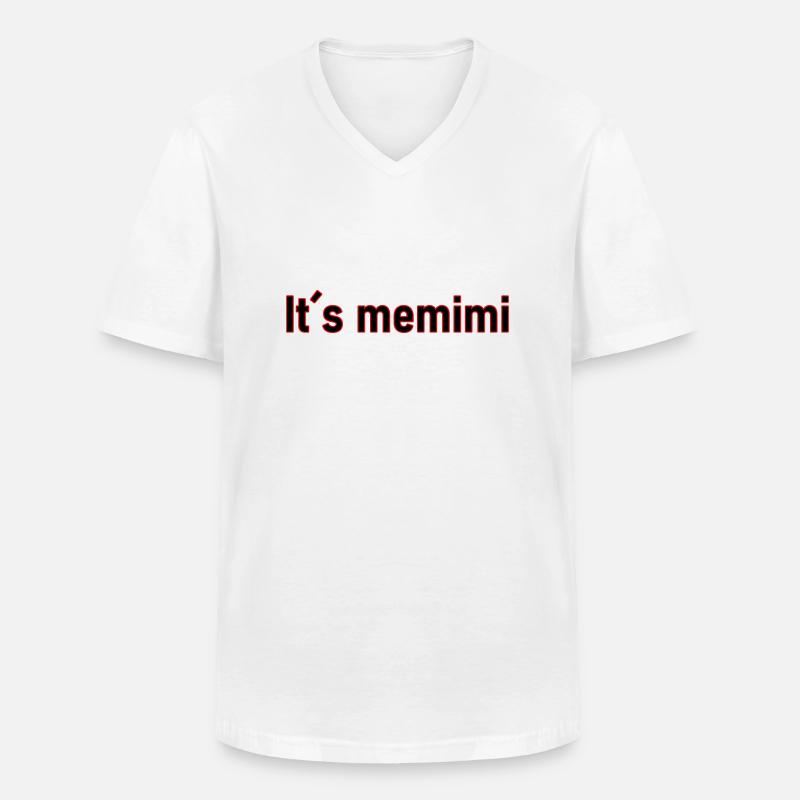 It's memimi. - Männer-T-Shirt mit V-Ausschnitt - Weiß