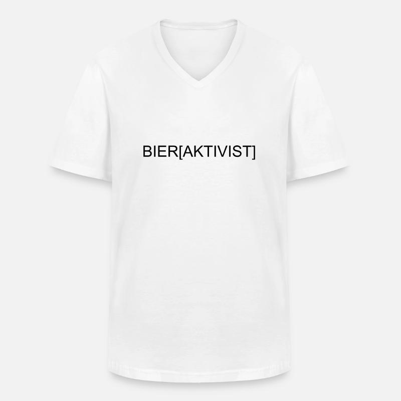 Bieraktivist - Männer-T-Shirt mit V-Ausschnitt - Weiß
