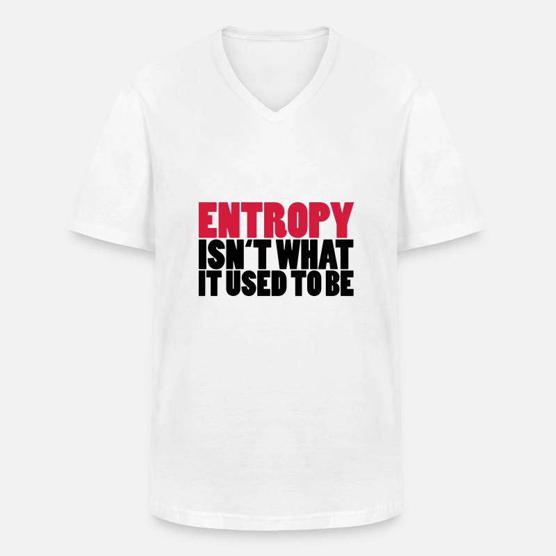 Entropy - Männer-T-Shirt mit V-Ausschnitt - Weiß