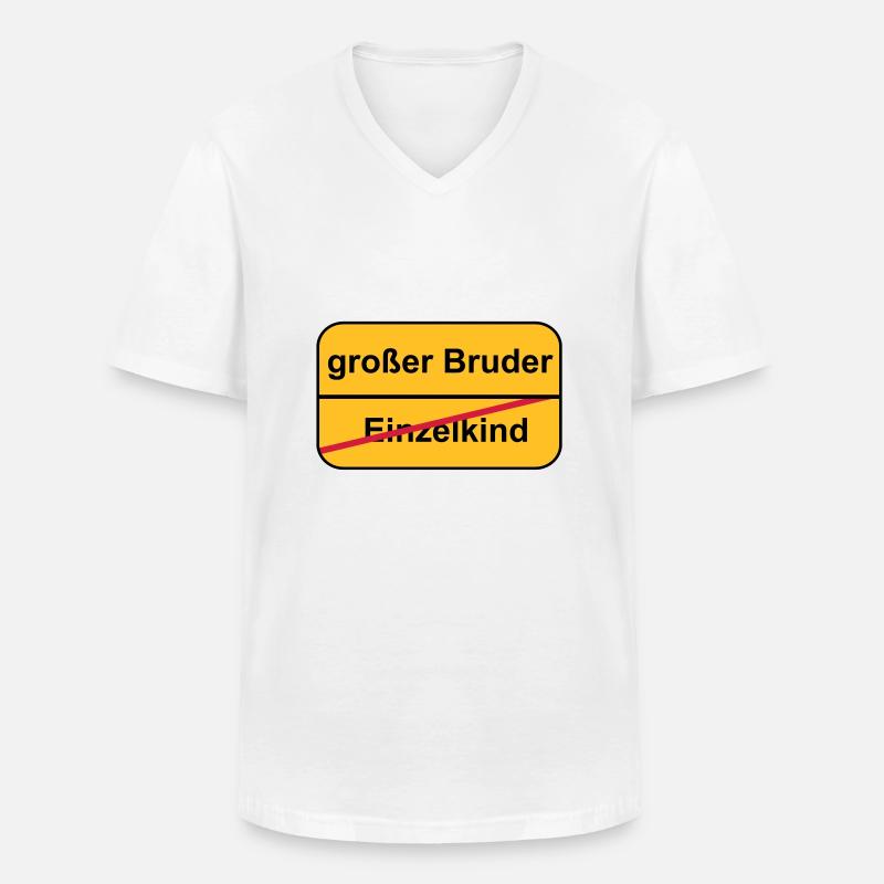 großer Bruder - Männer-T-Shirt mit V-Ausschnitt - Weiß