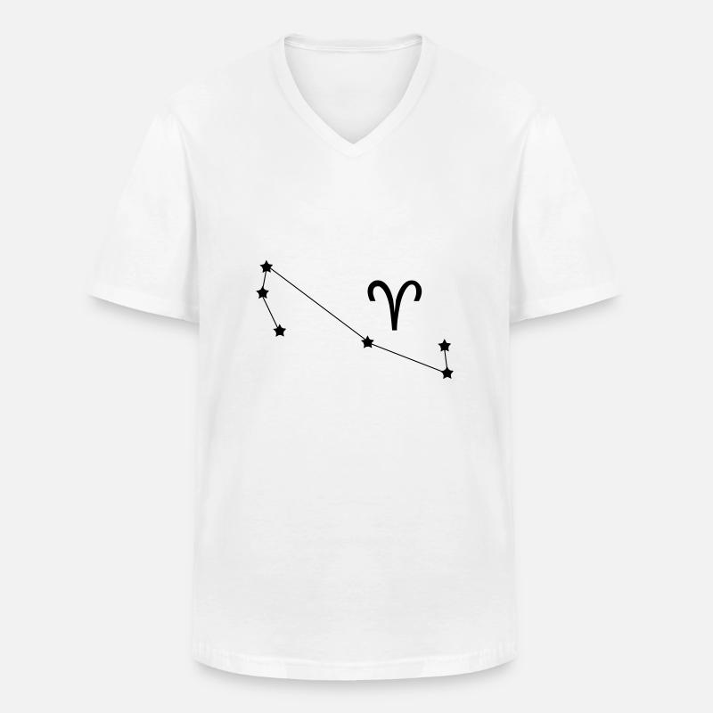 Sternbild Widder Sternzeichen - Männer-T-Shirt mit V-Ausschnitt - Weiß