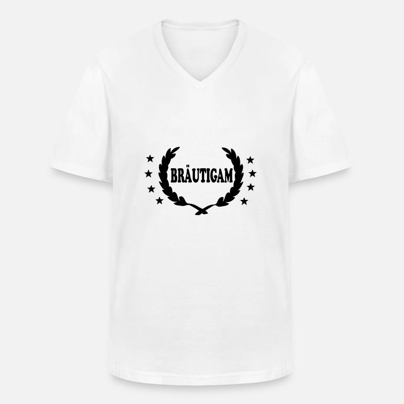braeutigam7 - Männer-T-Shirt mit V-Ausschnitt - Weiß