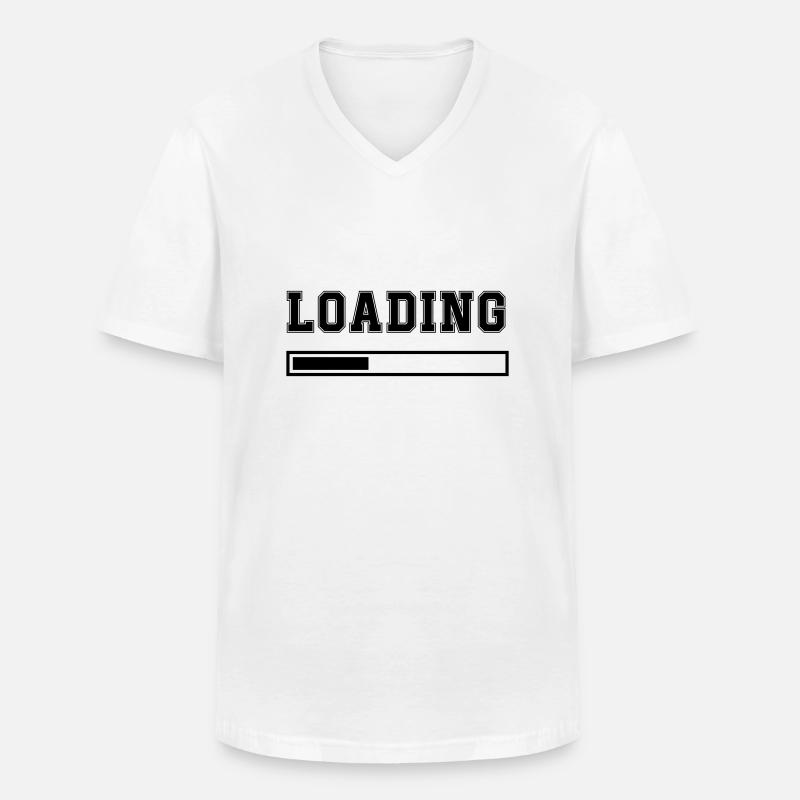 loading - Männer-T-Shirt mit V-Ausschnitt - Weiß
