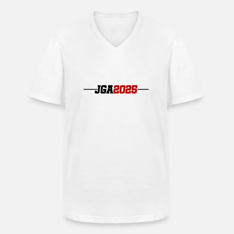 Jga 2025 - Männer-T-Shirt mit V-Ausschnitt - Weiß