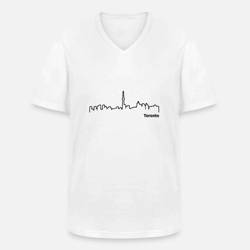 Toronto - Männer-T-Shirt mit V-Ausschnitt - Weiß