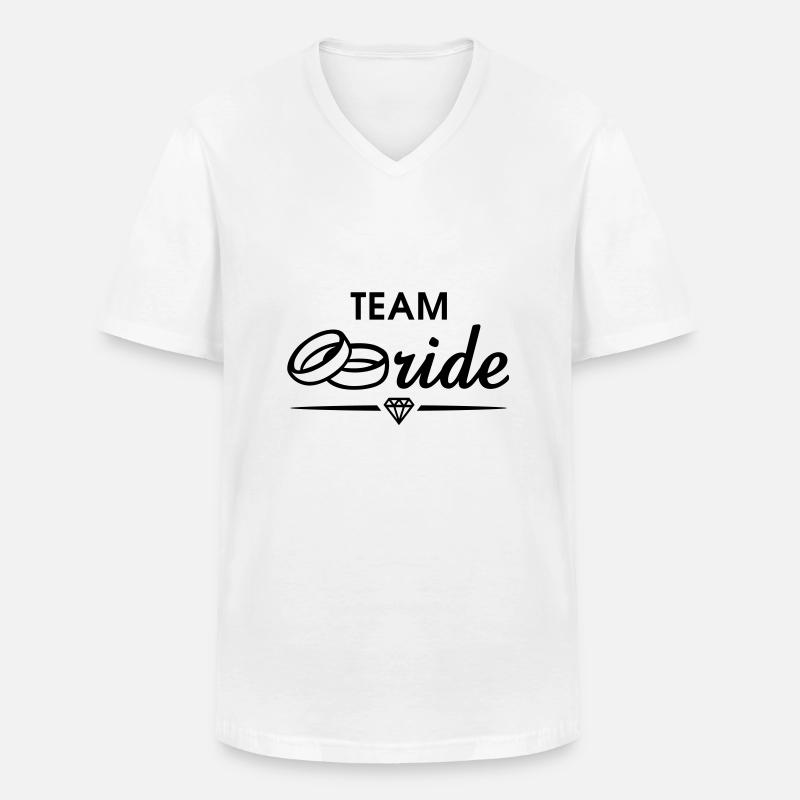 TEAM Bride Diamond - Männer-T-Shirt mit V-Ausschnitt - Weiß