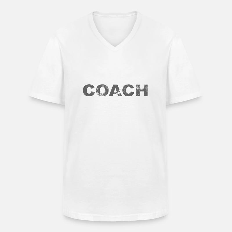Coach Trainer Training - Men's V-Neck T-Shirt - white