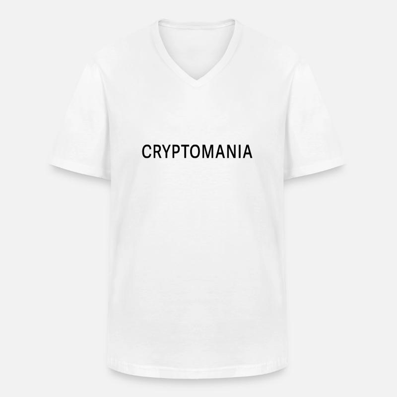 Kryptomanie - Männer-T-Shirt mit V-Ausschnitt - Weiß