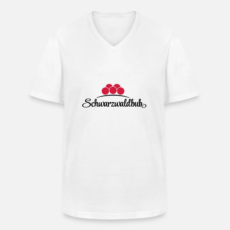 Schwarzwaldbub - Männer-T-Shirt mit V-Ausschnitt - Weiß