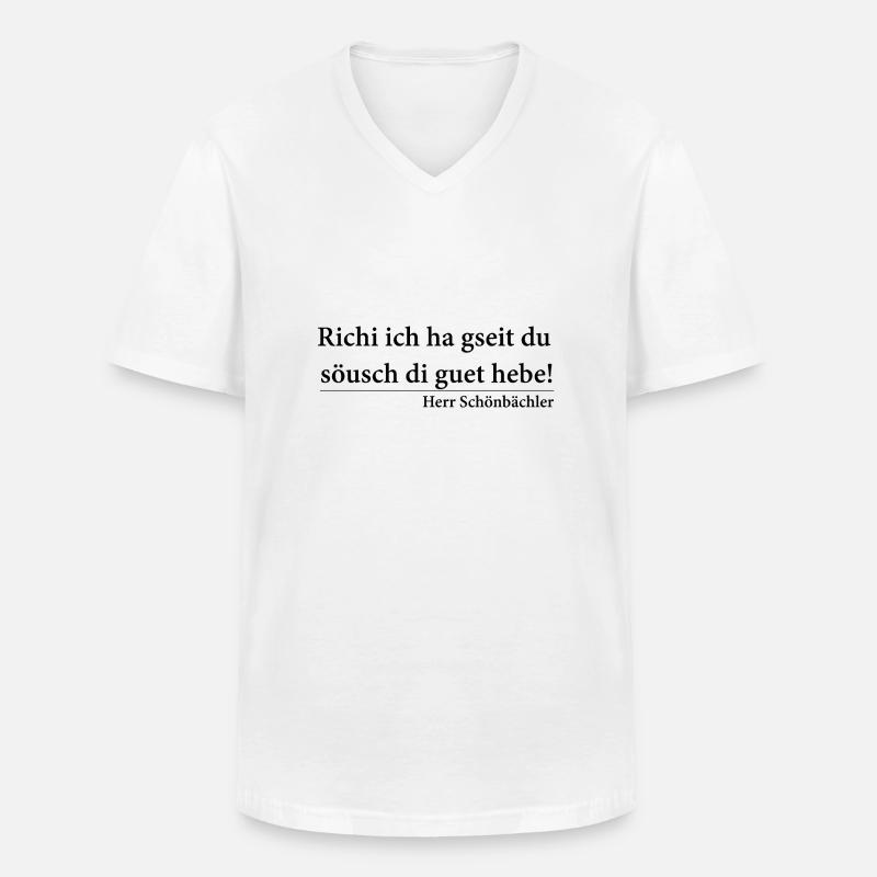 Richi Söusch di hebe - Männer-T-Shirt mit V-Ausschnitt - Weiß