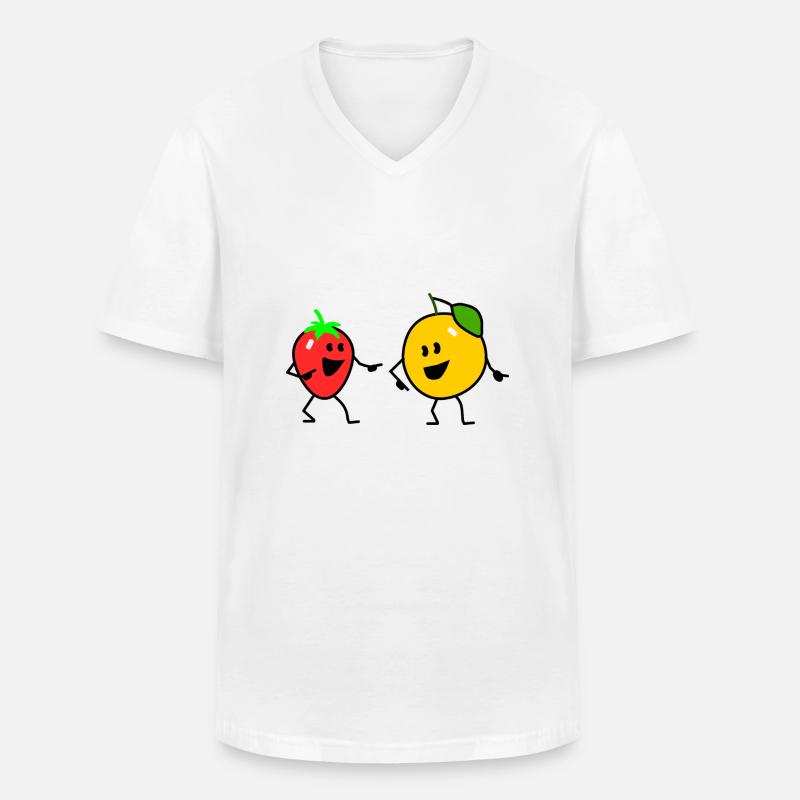 fruit salad one - Männer-T-Shirt mit V-Ausschnitt - Weiß