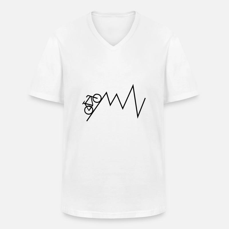 radfahrer - Männer-T-Shirt mit V-Ausschnitt - Weiß