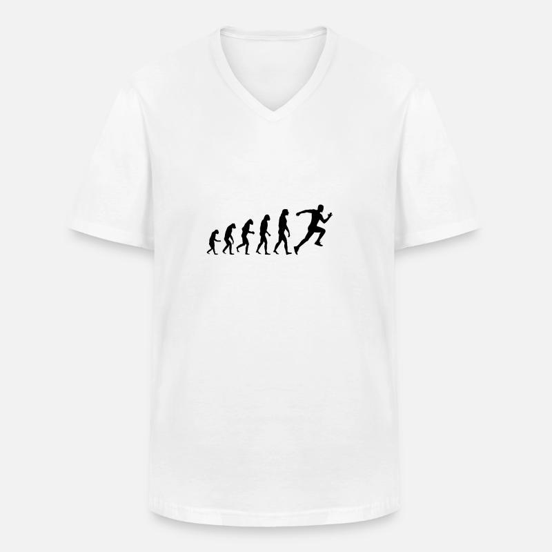 Evolution Sprinter Sport - Men's V-Neck T-Shirt - white