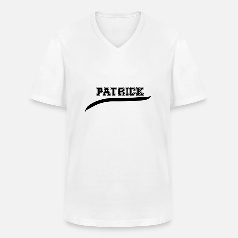 patrick_2 - Männer-T-Shirt mit V-Ausschnitt - Weiß