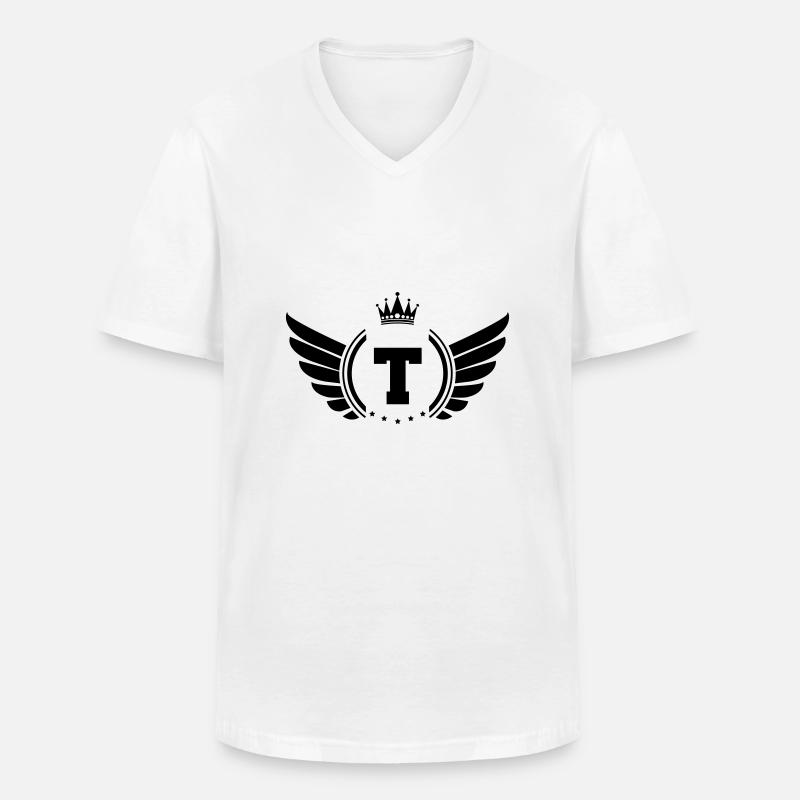 wappen T - Männer-T-Shirt mit V-Ausschnitt - Weiß