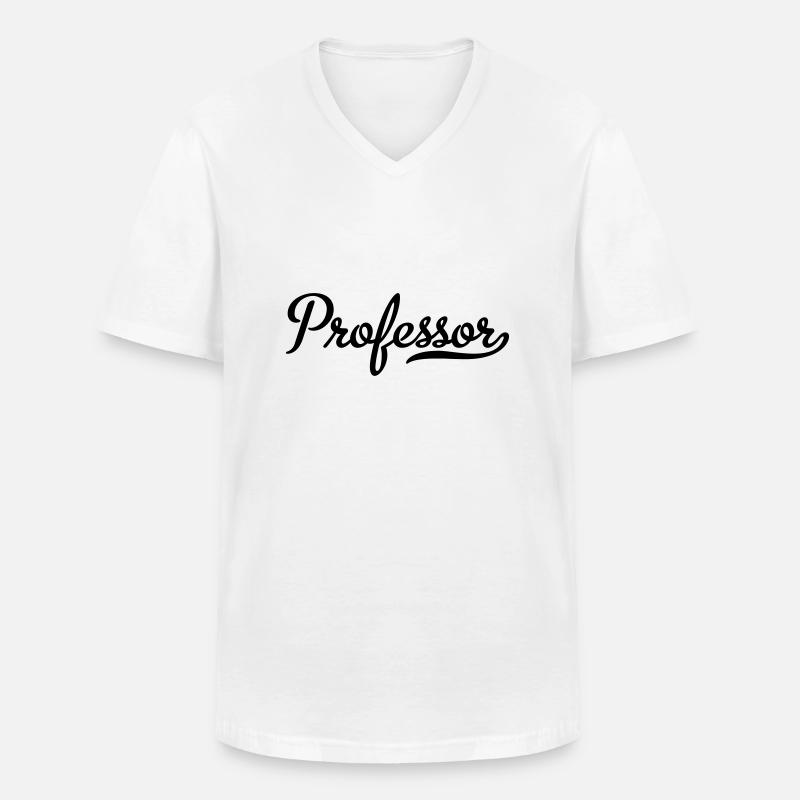Professor - Männer-T-Shirt mit V-Ausschnitt - Weiß
